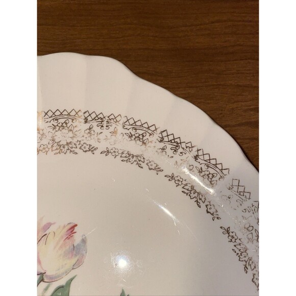 Vintage Fairbanks Ward China SHARON Serving Plate 22k Gold Trim 12" x 9 1/2" - Picture 4 of 16